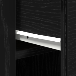 vidaXL Galds Melns ozolkoks 100 x 49 x 74 cm Inženierijas koks