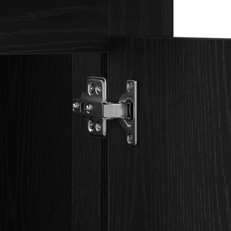 vidaXL Galds Melns ozolkoks 50 x 115 x 75 cm Inženierijas koks