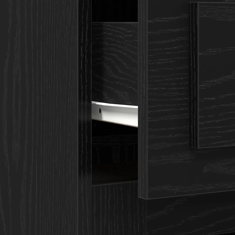 vidaXL Galds Melns ozolkoks 50 x 115 x 75 cm Inženierijas koks