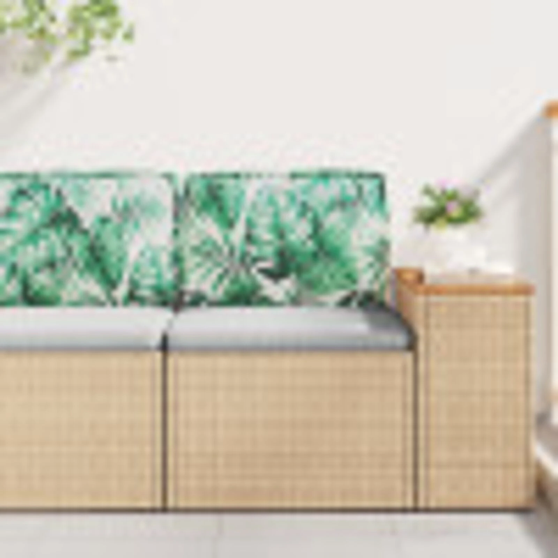 vidaXL Spilvens Lapa Lapu raksts 50 x 40 x 12 cm Oksforda audums