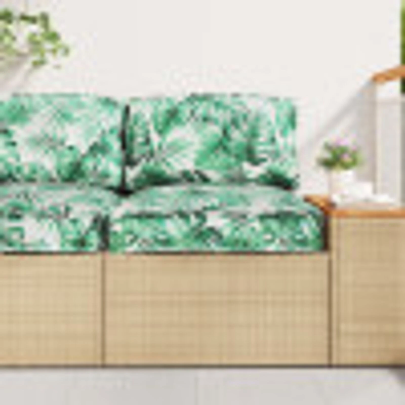 vidaXL Spilvens Lapa Lapu raksts 80 x 80 x 12 cm Oksforda audums