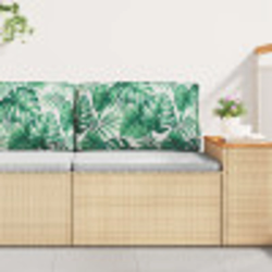 vidaXL Spilvens Lapa Lapu raksts 70 x 40 x 12 cm Oksforda audums