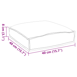 vidaXL Spilvens Lapa 4 pcs Lapu raksts 40 x 40 x 8 cm Oksforda audums