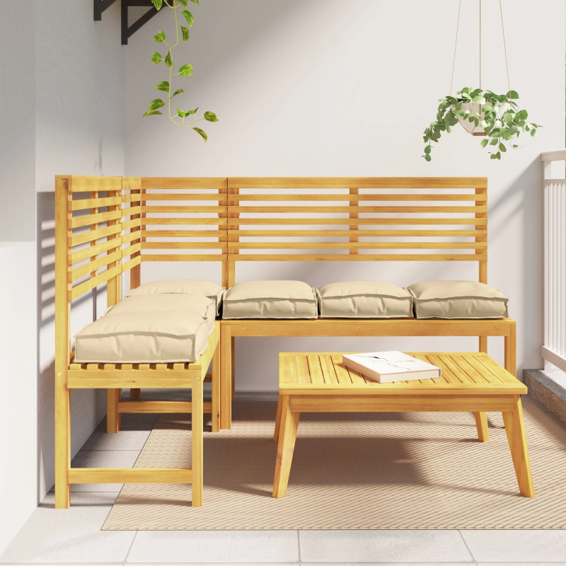 vidaXL Spilvens 6 pcs Bēša 40 x 40 x 8 cm Oksforda audums