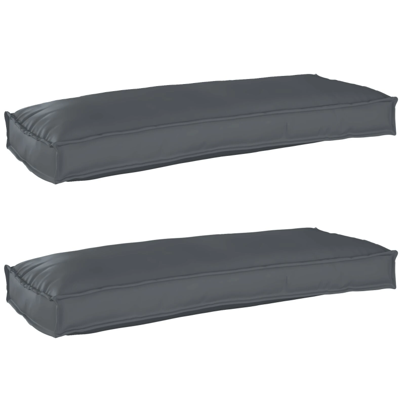 vidaXL Kastīšu spilvenu komplekts 2 pcs Antracīts 100 x 40 x 8 cm