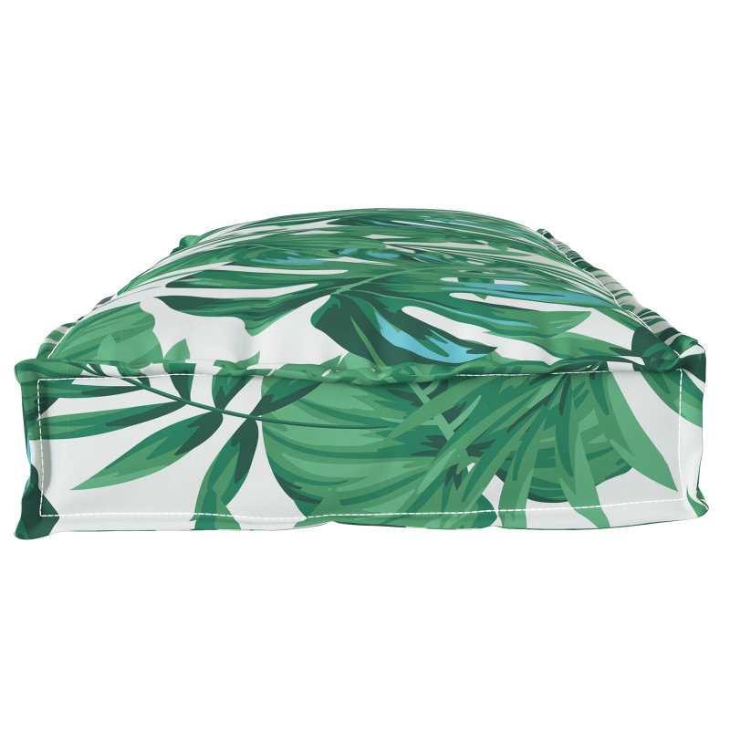 vidaXL Kastīšu spilvenu komplekts 2 pcs Lapu raksts 100 x 40 x 8 cm