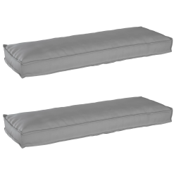 vidaXL Kastīšu spilvenu komplekts 2 pcs Pelēka 120 x 40 x 8 cm