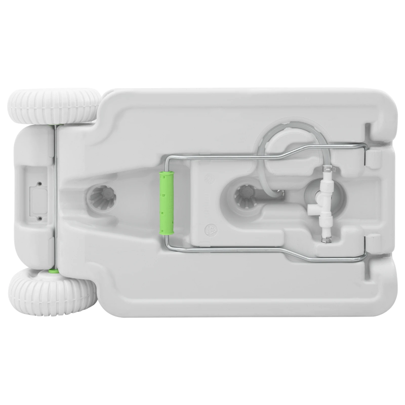 vidaXL Kempinga roku mazgāšanas stends ar riteņiem Pelēka