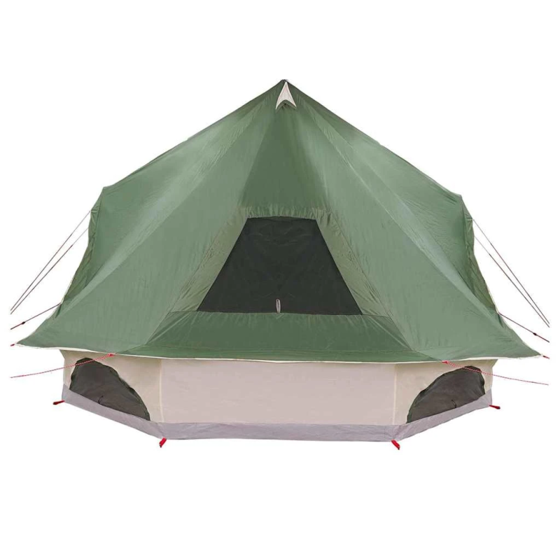 vidaXL Ģimenes Tipi Telts Tipi ar jumtu Zaļa 680 x 430 x 270 cm