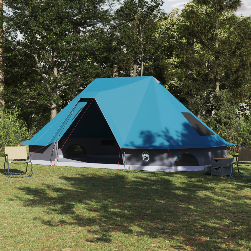 vidaXL Ģimenes Tipi Telts Tipi ar jumtu Zila 680 x 430 x 270 cm