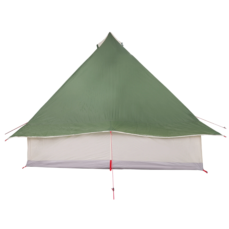 vidaXL Tipi telts ar jumtu Zaļa 358 x 296 x 258 cm tafta
