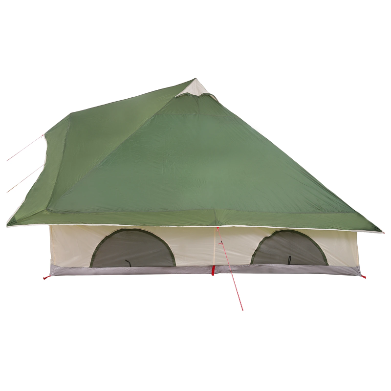 vidaXL Tipi telts ar jumtu Zaļa 358 x 296 x 258 cm tafta