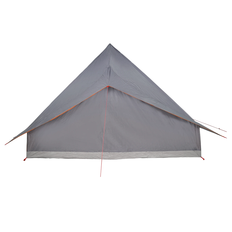 vidaXL Tipi telts ar jumtu Pelēka un oranža 364 x 281 x 257 cm tafta