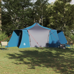 vidaXL Tipi telts ar jumtu Zila un pelēka 492 x 492 x 275 cm audums