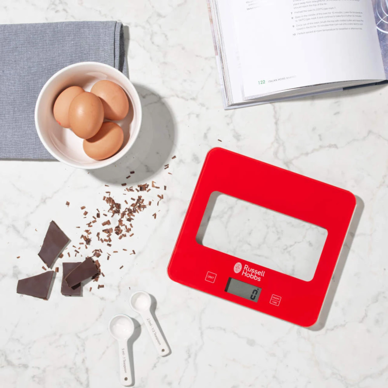Russell Hobbs RH015711RAR Square digital scale 5kg red