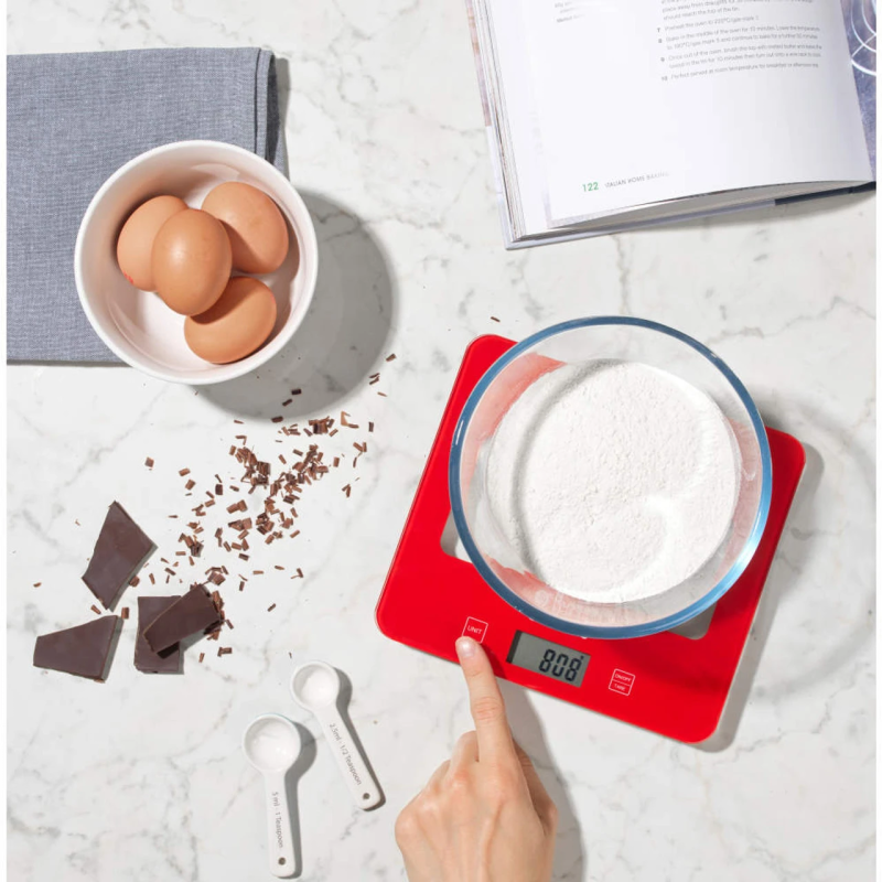 Russell Hobbs RH015711RAR Square digital scale 5kg red