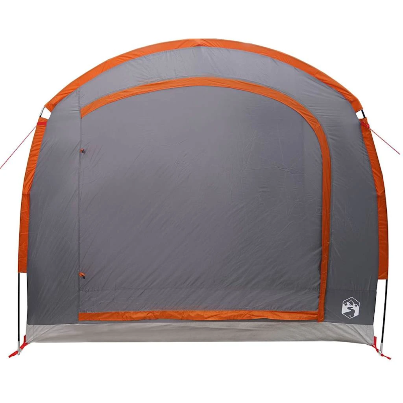 vidaXL Telts ar jumtu Pelēka ar oranžu 268 x 240 x 191 cm Poliesters