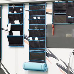 vidaXL Uzglabāšanas maisiņš Melna un zila 125 x 48 cm oksforda