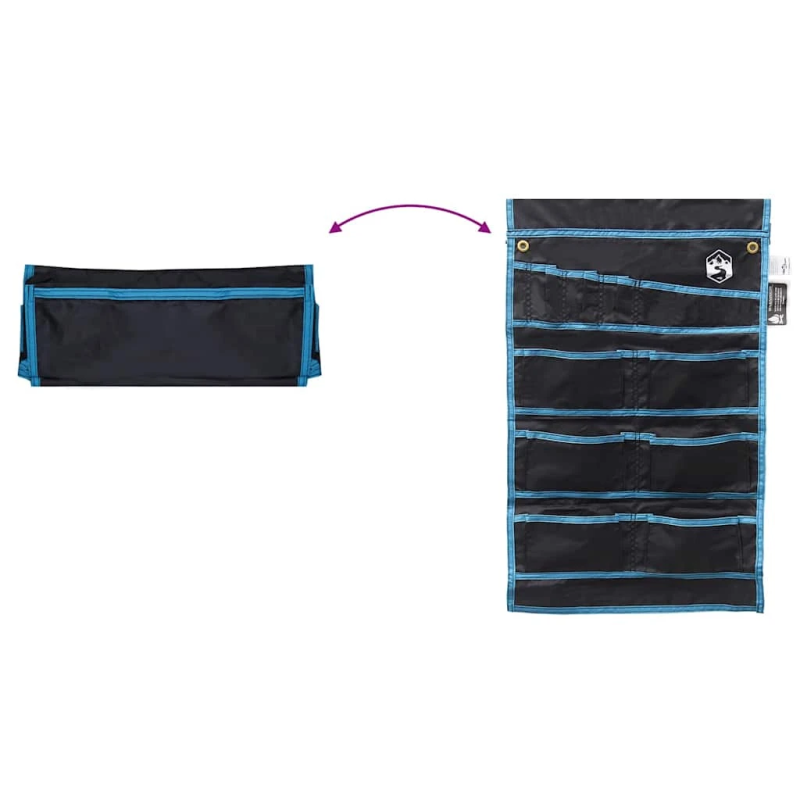 vidaXL Uzglabāšanas maisiņš Melna un zila 63,5 x 40 cm oksforda