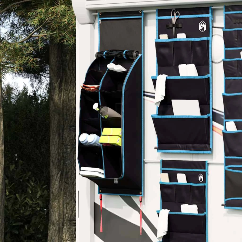 vidaXL Uzglabāšanas maisiņš Melna un zila 140 x 43 cm oksforda