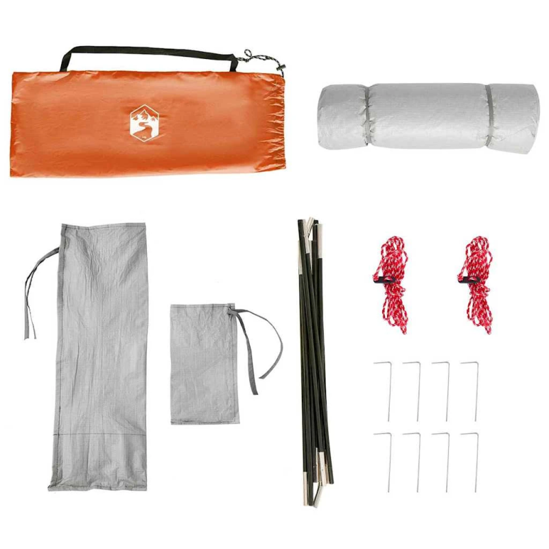 vidaXL Iekšējā telts Pelēka un oranža 280 x 220 x 176 cm tafta