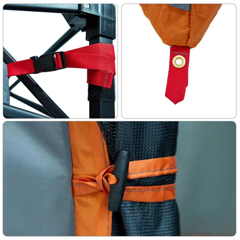 vidaXL Iekšējā telts Pelēka un oranža 280 x 220 x 176 cm tafta