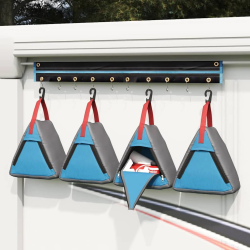 vidaXL Uzglabāšanas maisiņš 4 pcs Pelēka un zila 24 x 16 x 24 cm