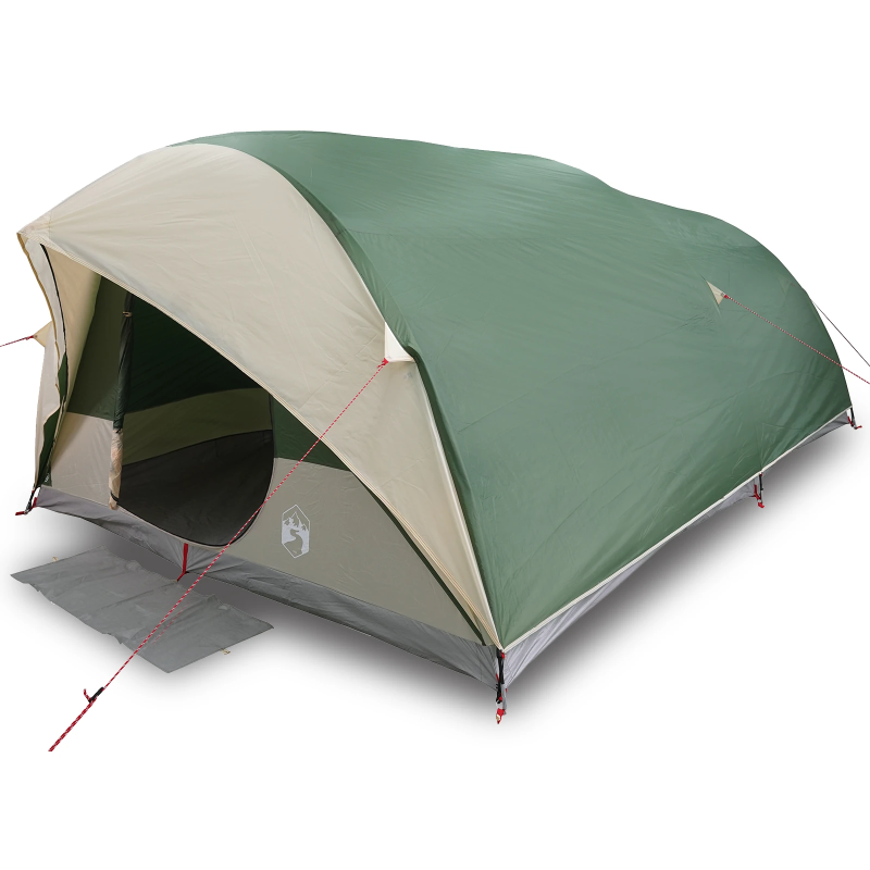 vidaXL Tuneļa telts ar jumtu Zaļa 500 x 348 x 200 cm tafta