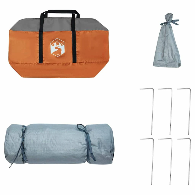 vidaXL Iekšējā telts Pelēka un oranža 290 x 288 x 234 cm tafta