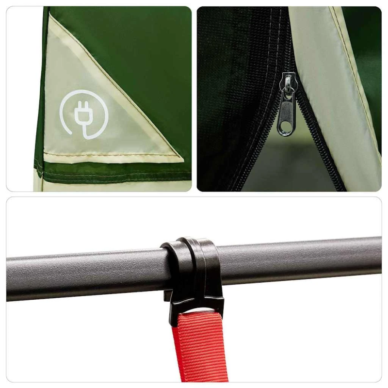 vidaXL Iekšējā telts ar jumtu Zaļa 520 x 520 x 190 cm tafta