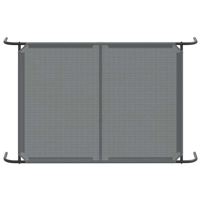 vidaXL Paaugstināta suņu gulta pelēka 130x80x20 cm Tekstilēns tērauds