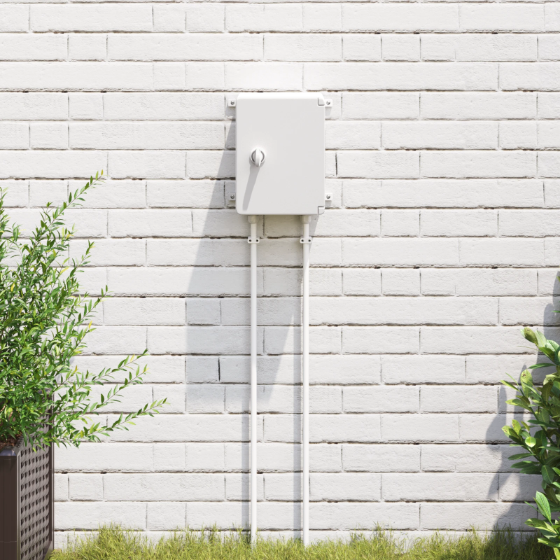 vidaXL Kontroles skapis Pelēka 47 x 20 x 60 cm ABS plastmasa