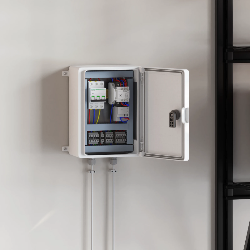 vidaXL Kontroles skapis Pelēka 47 x 20 x 60 cm ABS plastmasa