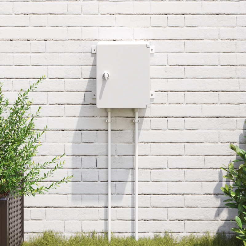 vidaXL Kontroles skapis Pelēka 47 x 20 x 60 cm ABS plastmasa