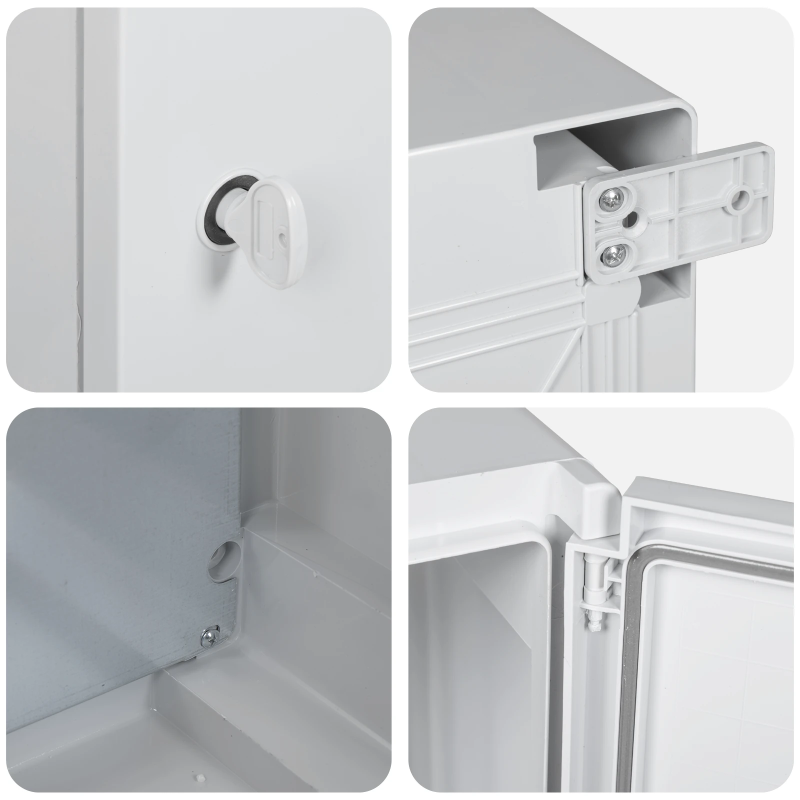 vidaXL Kontroles skapis Pelēka 47 x 20 x 60 cm ABS plastmasa