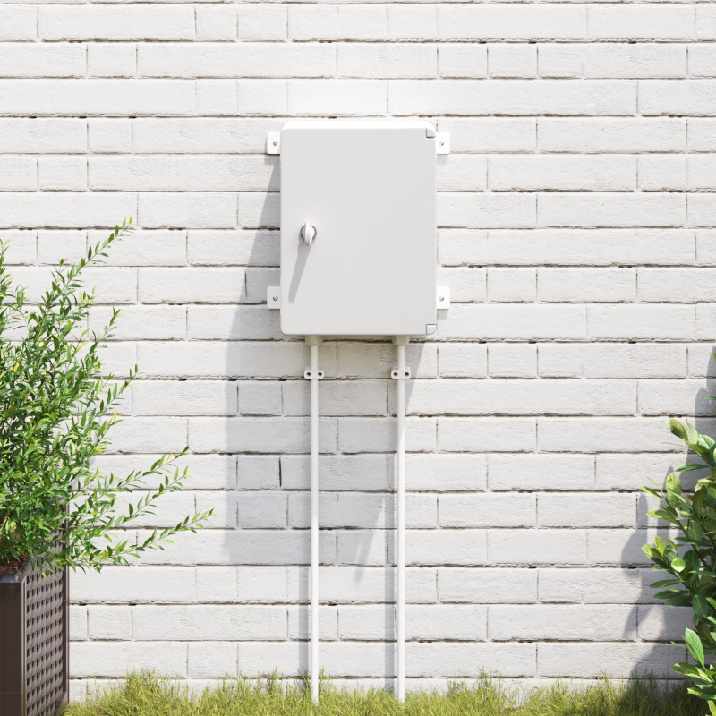 vidaXL Kontroles skapis Pelēka 47 x 20 x 60 cm ABS plastmasa