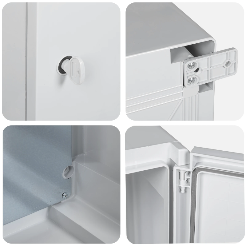 vidaXL Kontroles skapis Pelēka 47 x 20 x 60 cm ABS plastmasa