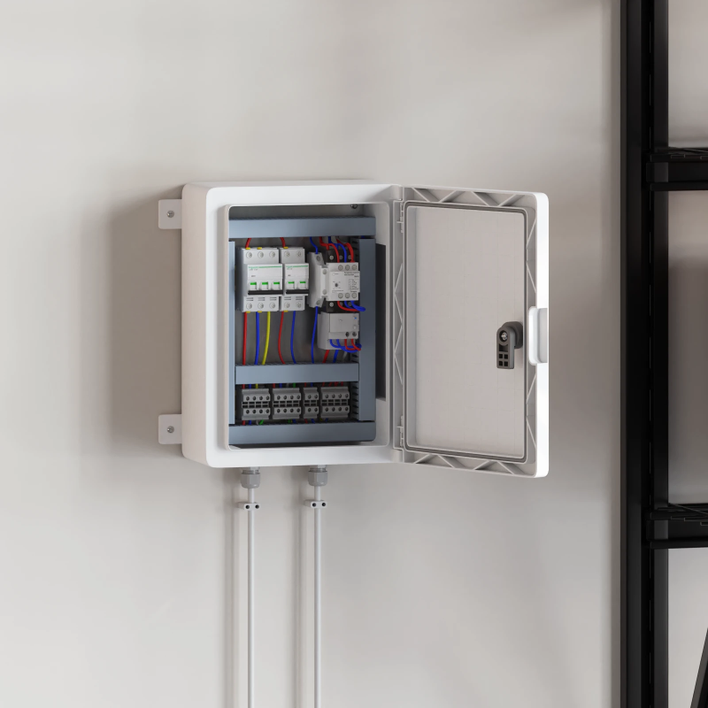 vidaXL Kontroles skapis Pelēka 47 x 20 x 60 cm ABS plastmasa