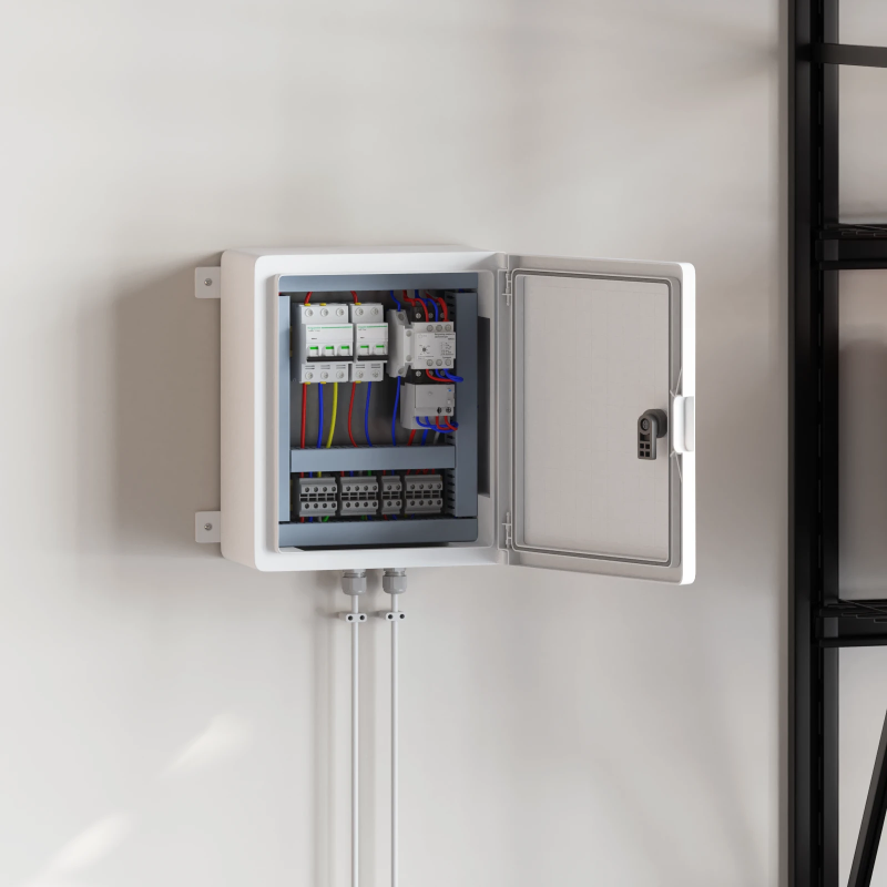 vidaXL Kontroles skapis Pelēka 47 x 20 x 60 cm ABS plastmasa