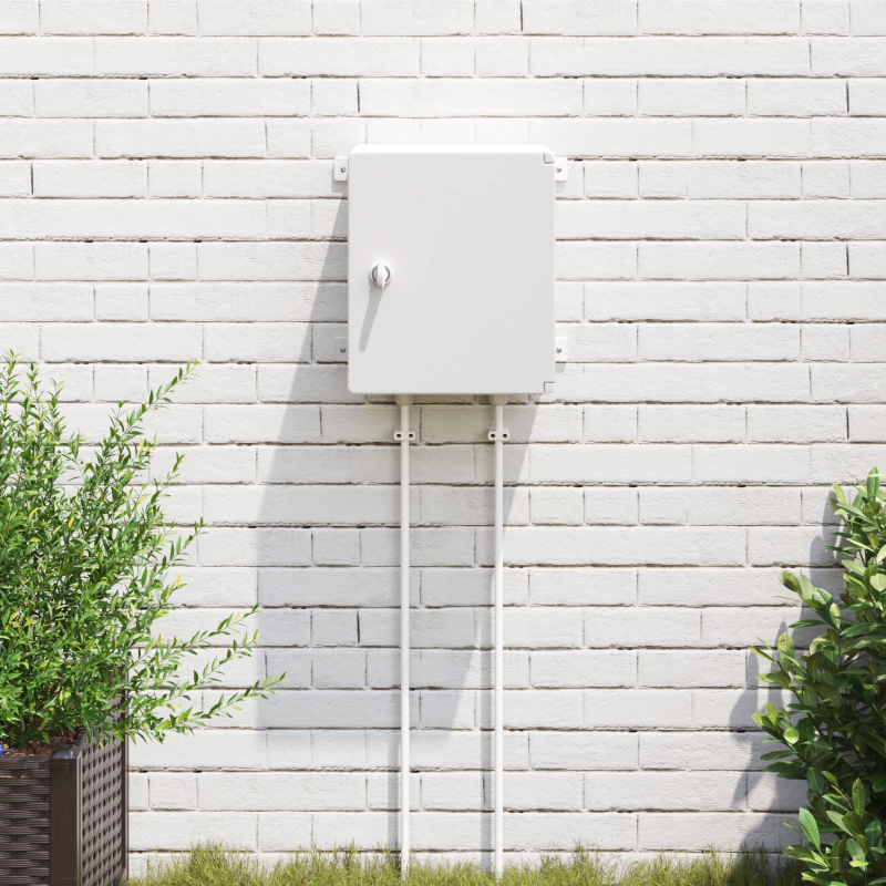 vidaXL Kontroles skapis Pelēka 47 x 20 x 60 cm ABS plastmasa