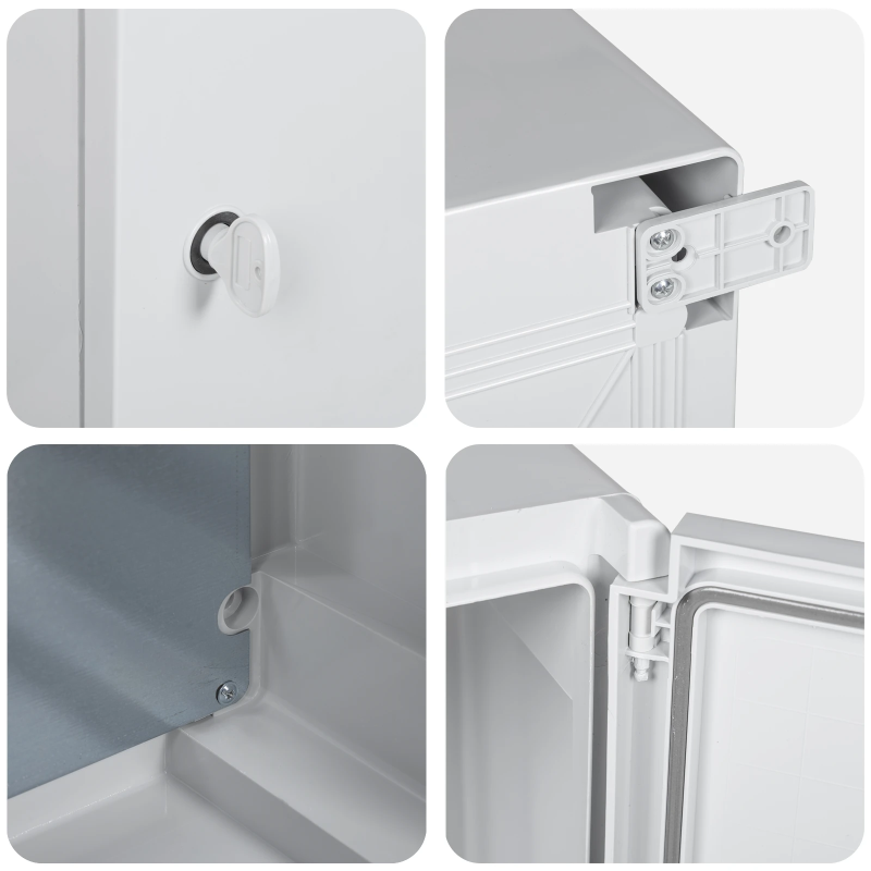 vidaXL Kontroles skapis Pelēka 47 x 20 x 60 cm ABS plastmasa