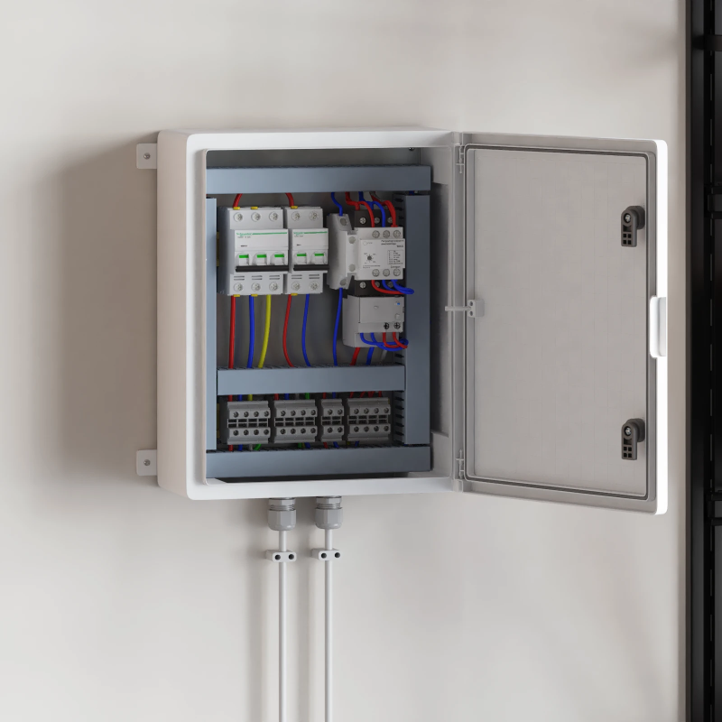 vidaXL Kontroles skapis Pelēka 47 x 20 x 60 cm ABS plastmasa