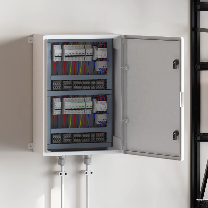 vidaXL Kontroles skapis Pelēka 47 x 20 x 60 cm ABS plastmasa