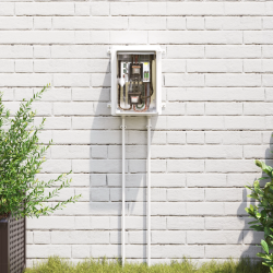 vidaXL Kontroles skapis Pelēka 47 x 20 x 60 cm ABS plastmasa