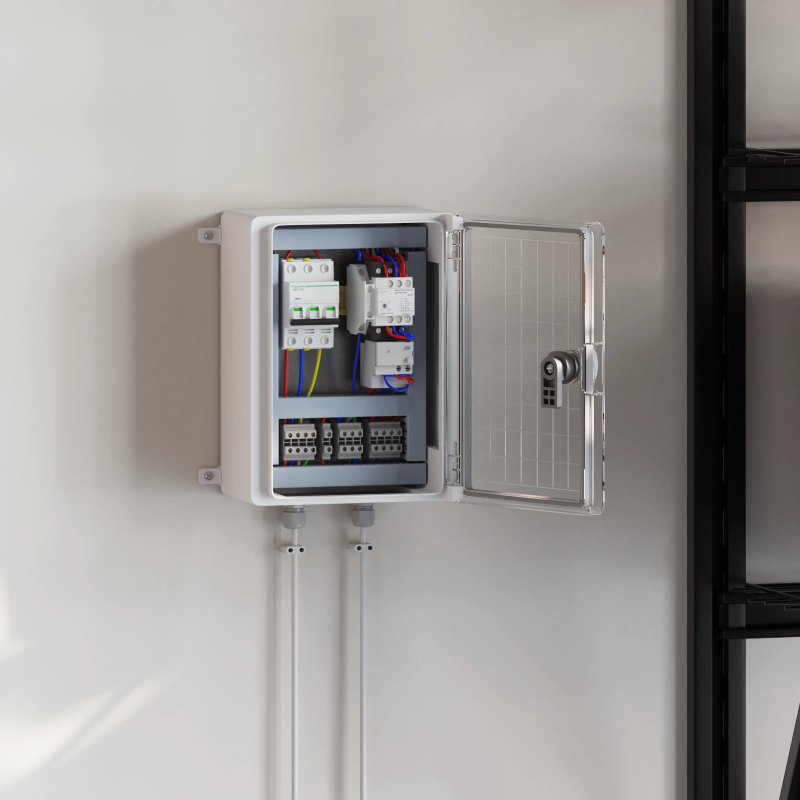 vidaXL Kontroles skapis Pelēka 47 x 20 x 60 cm ABS plastmasa