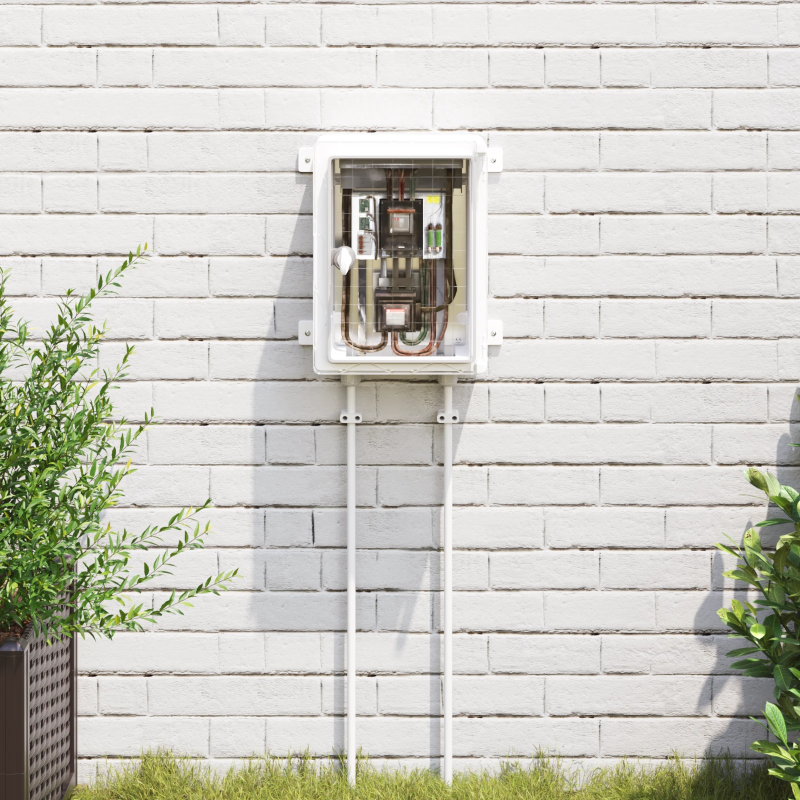 vidaXL Kontroles skapis Pelēka 47 x 20 x 60 cm ABS plastmasa