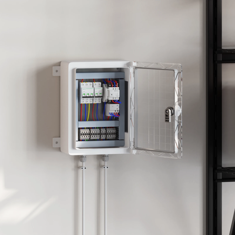 vidaXL Kontroles skapis Pelēka 25 x 15 x 35 cm ABS plastmasa