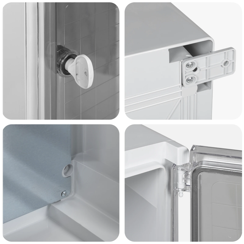 vidaXL Kontroles skapis Pelēka 30 x 16,5 x 40 cm ABS plastmasa