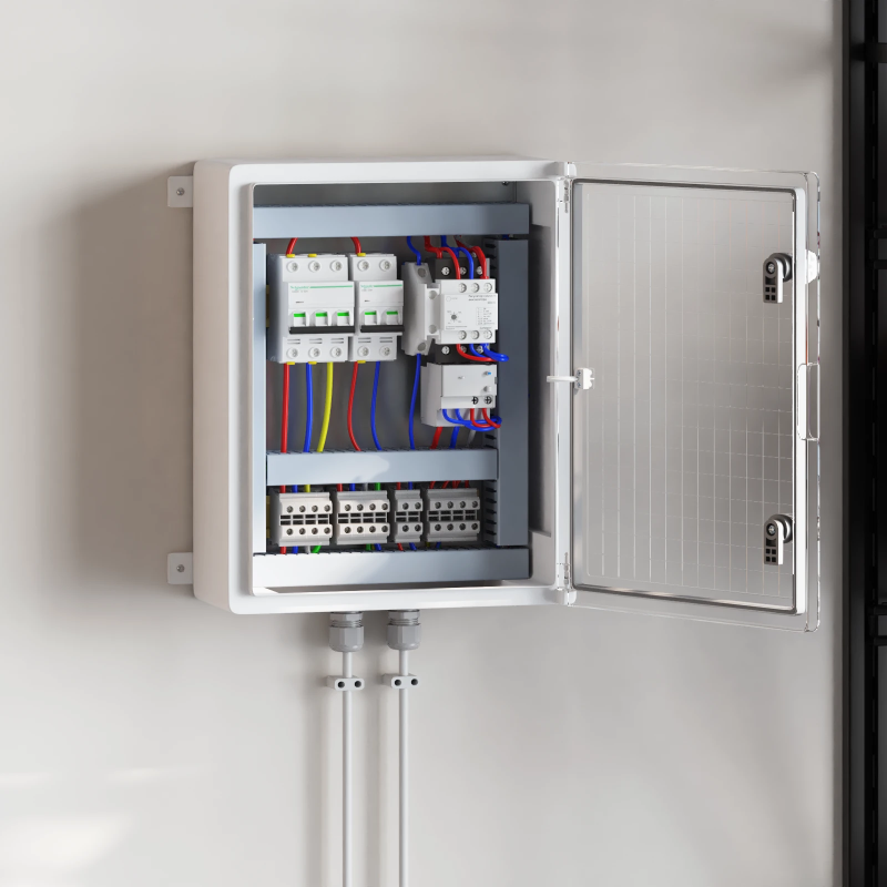 vidaXL Kontroles skapis Pelēka 40 x 24,5 x 50 cm ABS plastmasa