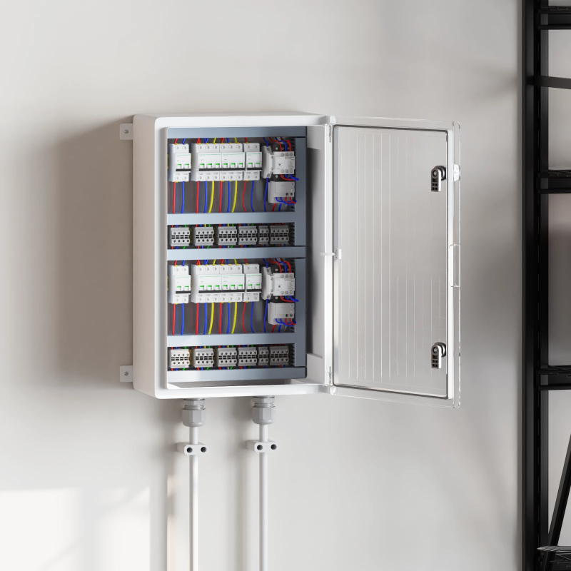 vidaXL Kontroles skapis Pelēka 40 x 20 x 60 cm ABS plastmasa